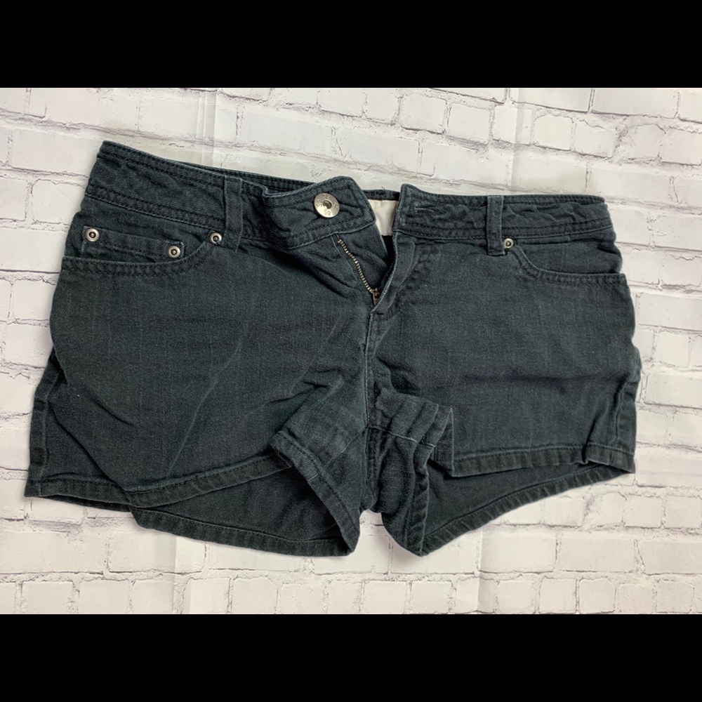 Black jean shorts
